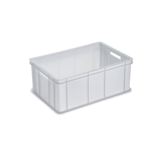 Bac alimentaire plein 60x40x24 cm - 50L PEHD blanc