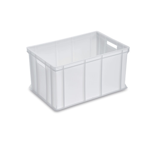 Bac alimentaire plein 60x40x32 cm - 60L PEHD blanc