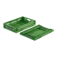 Folding bin green 600x400x120