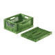 Folding bin green 400x300x180