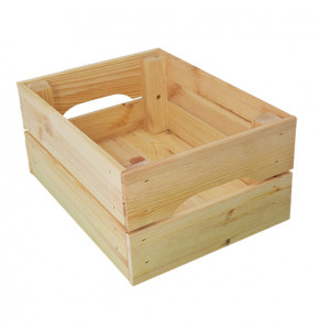 Caisse en bois à lattes - 31x23xH15 cm