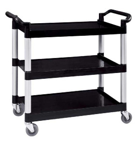 Chariot polyvalent noir 3 plateaux - 1020x500xH960 mm