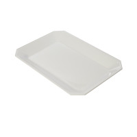 Plat PLEXI. pans coupes B74 - 325X225X17mm - blanc