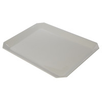 Plat PLEXI. pans coupes B75 - 300X400X17mm -blanc