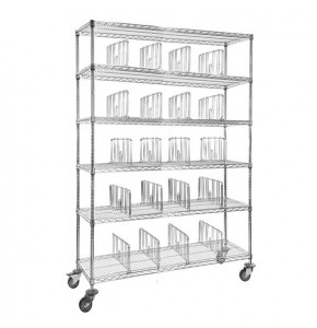 Clean laundry distribution trolley for 25 residents - without closing rod